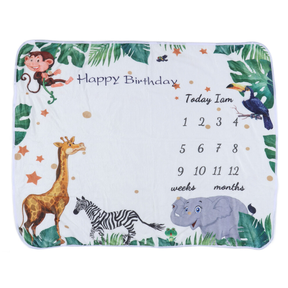 Baby Milestone Blanket Polyamide Fiber Jungle