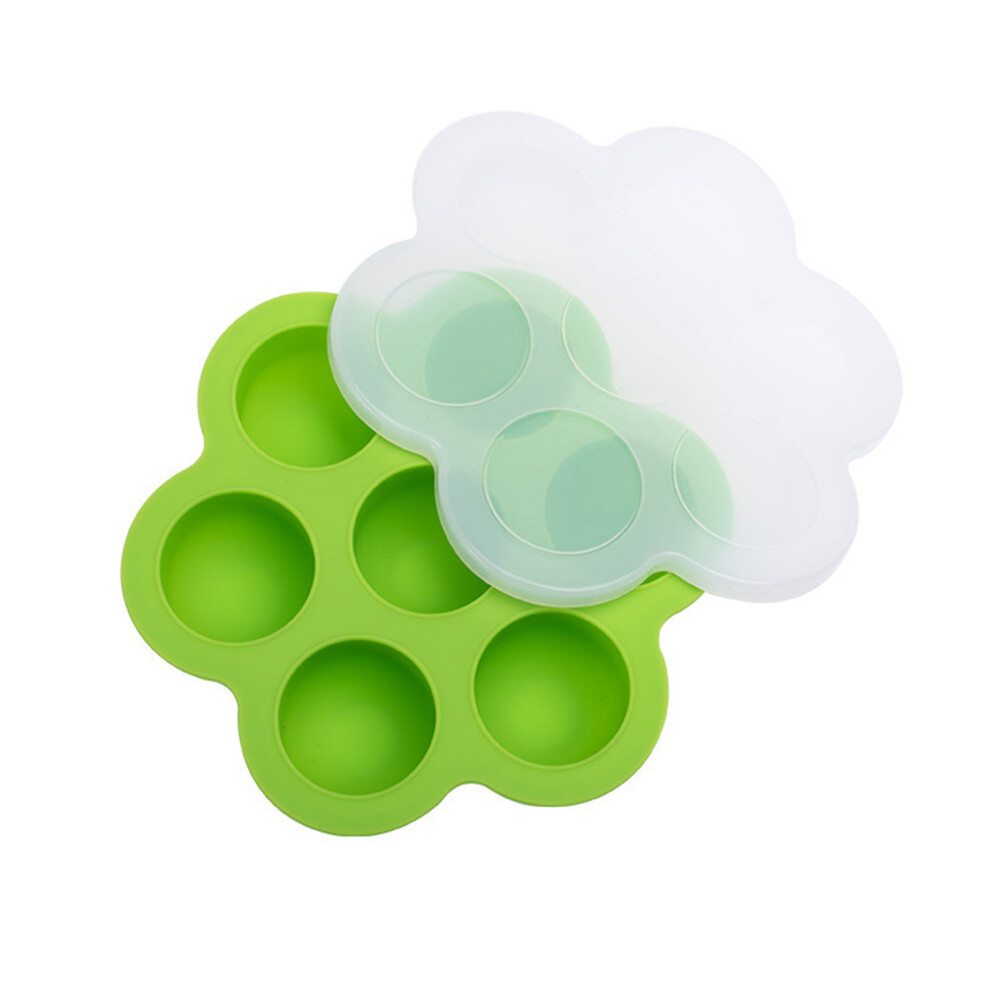 Baby Food Freezer Tray 7 Holes Safe Silicone Food Green