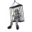 Halloween Scary Skull Cage Prisoner Glowing Eyes 6