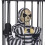 Halloween Scary Skull Cage Prisoner Glowing Eyes 14