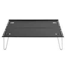 Ultraleichter Klapptisch für Camping aus Aluminiumlegierung, 29,8x21x8,4 cm, Schwarz