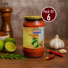 Ashoka Lime Pickle Hot 500g (Pack of 6) – Authentic Spicy & Tangy Indian Pickle