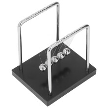 Bola de péndulo de equilibrio, hierro y abedul 14x13,5x11,5 cm