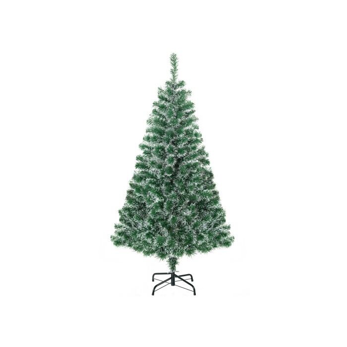 Sapin De Noël Artificiel Vert 180 Cm - PVC Ignifuge, 500 Branches, Support En Fer, Pour Maison Et Bureau