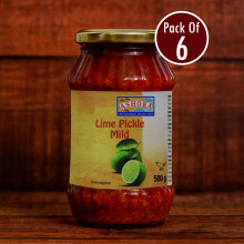 Ashoka Lime Pickle Mild 500g (Pack of 6) – Tangy Indian Pickle with Gentle Spice