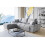GABA LONDON L-Shaped Universal Corner Sofa Grey Matt Velvet 2