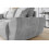 GABA LONDON L-Shaped Universal Corner Sofa Grey Matt Velvet 7
