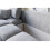 GABA LONDON L-Shaped Universal Corner Sofa Grey Matt Velvet 11