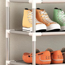 3-Etagen PP-Kunststoff stapelbares Schuhregal, Schlafsaal