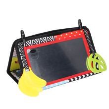 Baby Educational Cloth Book Foldable & High Contrast Infant Mirror Toy