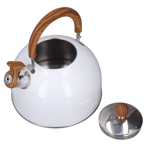 Whistling Kettle 2.5L Capacity White 304 Stainless 1