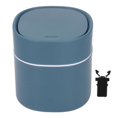 Mini Desktop Trash Can 14x13cm Blue | ABS & PP Debris Bin 1