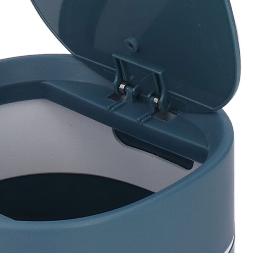 Mini Desktop Trash Can 14x13cm Blue | ABS & PP Debris Bin 2