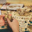 Wooden Mechanical Train Model Kits 3D Vehicle 7