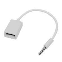 3.5mm Male AUX Audio Plug Jack To USB 2.0 Female Converter Cable Cord Car MP3 for Smartphone Cellph
