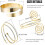 (Gold) 6 Pcs Arm Cuffs, Upper Arm With Cuff Bracelets,adjustable Armband Set 4