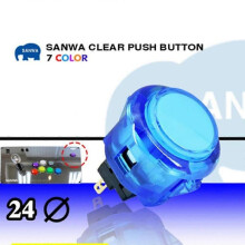 Japan Sanwa Obsc-30 Push Button Transparent Clear for Arcade Jamma Mame Game Part Supported Ps4 Pandora Pc Raspberry Pi