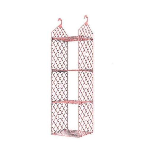 (pink A6) Storage Rack Multi-layer Storage Shelf Bedroom Wardrobe Dormitory Hanging Multi-layer-SYKJ 2