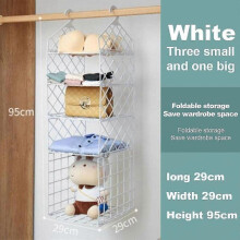 (white A5) Storage Rack Multi-layer Storage Shelf Bedroom Wardrobe Dormitory Hanging Multi-layer-SYKJ