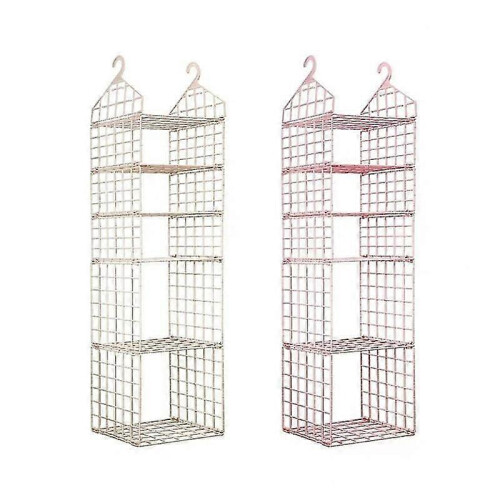 (white A6) Storage Rack Multi-layer Storage Shelf Bedroom Wardrobe Dormitory Hanging Multi-layer-SYKJ 1