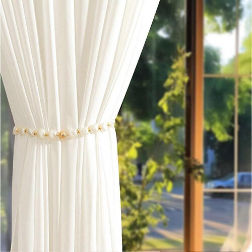 (30cm, Shell Style) 2 Pack Cute Curtain Tie Magnetic Curtain Tieback Holdback for Office Decor 2