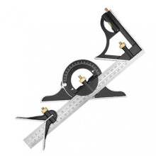 (Upgraded 30cm) Multifunctional Combination of Movable Angle Ruler Set Stainless Steel Multipurpose Horizontal Right Angle Ruler for Woo
