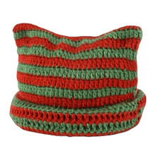 (Red) Women's Cat Beanie Crochet Hats with Ears Knitted Winter Warm Elastic Cap Slouchy for Girls Adults Kids