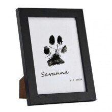 (Black) Pet Handprint and Footprint Kit with Frame, DIY Cat Dog Paw Print Kit, Keepsake Gift for Pets