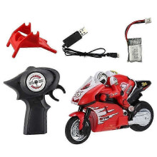 (Red-1B) RC Motorcycle Electronic Remote Control Racing Car High Speed Electric Off-Road Car Rechargeable 2.4Ghz Stunt Motorbike For Boys