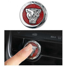 Button Start Center Control Switch Knob Head Decorative Sequin Cap Cover Decal Trim fit for Jaguar XFL XE XEL XJ XJL F-PACE F-Type - ZP