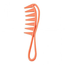 (Pink) Wide Tooth Shark Plastic Comb Curly Hair Salon Hairdressing Comb Massage Hair
