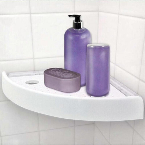 Corner Shelf Suction Cup Storage Rack Triangular Wall Organizer 1