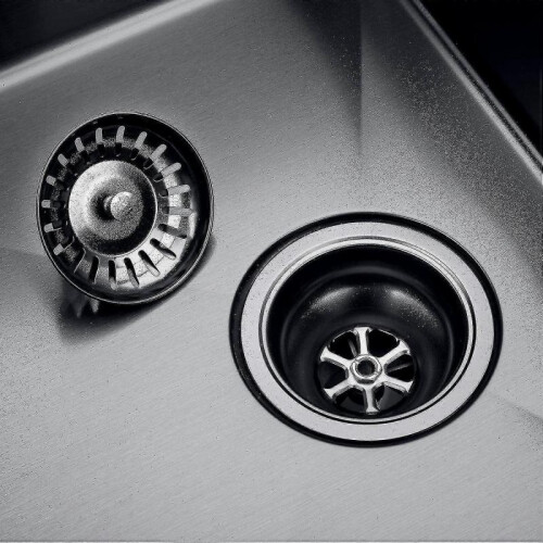 Stainless Steel Kitchen Sink Drain with Square Overflow 114 Mm 1