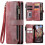 (Red) Multifunctional Leather Case For iPhone 15 Pro 1