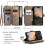 (Brown) Multifunctional Leather Case For iPhone 15 Pro 3