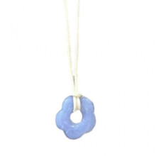 Light Blue Acrylic Flower Pendant Necklace Minimalist Flower Charm Necklace