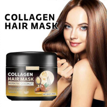 (2 Pcs) Argan Oil Hair Mask, Collagen Hydrating Hair Treatment,Collagen Hair Mask With Keratin And Biotin for Dry Damaged Hair
