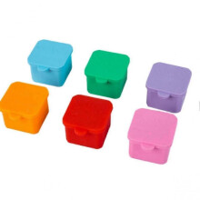 (Orange) Leakproof Dips Containers Compatible with Most Bento Lunch Box,Salad Dressing Container To Go, Silicone Condiment Container with Lids