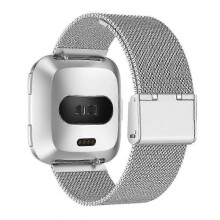 (Silver) Luxury Milanese Band for Fitbit Versa/Versa 2/Versa Lite,Stainless Steel Watch Strap Replacement
