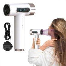 High Speed Battery Hair Dryer Hair Dryer with Diffuser -300 W -100000RPM USB Rechargeable Ionic Hair Dryer for Drying Portable Hair Dryer