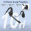 Bluetooth Headset with Microphone,Open Ear Headphones Wireless Noise Cancelling Headset for Office 4