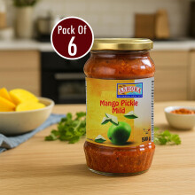 Ashoka Mango Pickle Mild 500g (Pack of 6) – Tangy Indian Pickle with Gentle Spice