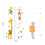 Cartoon Giraffe Monkey Height Measure Wall 2