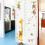 Cartoon Giraffe Monkey Height Measure Wall 6