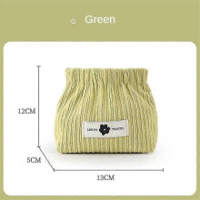(3PCS, Green) 1-3Pcs Corduroy Elastic Storage Bag Cosmetic Organizer Bag Travel Portable Makeup Bag Lipstick Stationery Organizer Home Storage Supply
