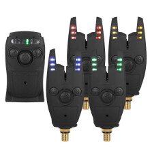 Lixada Fishing Bait Alarm Set with Portable Case Fishing Bait Alert Set Luminous Fishing Bait Indica