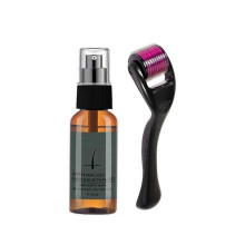 Natural Men Beard Growth Roller Kit Men's Beard Growth Oil Nourishing Enhancer Beard Oil Spray Anti Hair Loss with Beard Roller