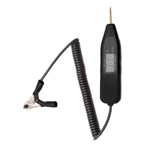 (Black) 5-32V Voltage Tester LCD Digital Display Electrical Circuit Tester Voltage Power Test Pen Probe Dete
