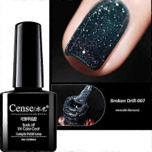 (Glitter  07) Nail Gel Polish Diamond Broken Glitter Shiny Disco Gel Clear UV LED Gel Red Phototherapy