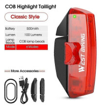 WEST Smart Bicycle Rear Light Auto Start/Stop Brake Sensing Bike Light Waterproof